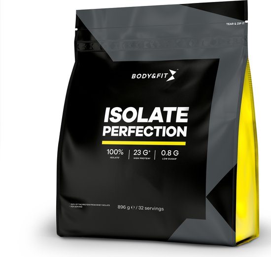 Body & Fit Isolaat Perfection - Whey Protein - Eiwitpoeder - Proteine Poeder - Whey Isolate - Eiwitshakes - 896 gram (32 shakes) - Chocolate Sensation